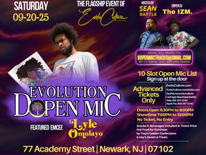 Evolution Dopen Mic 9/20 Feat. Lyle Omolayo—$20 Tickets + 2-for-1 special automatic at checkout(must put two tickets in cart)