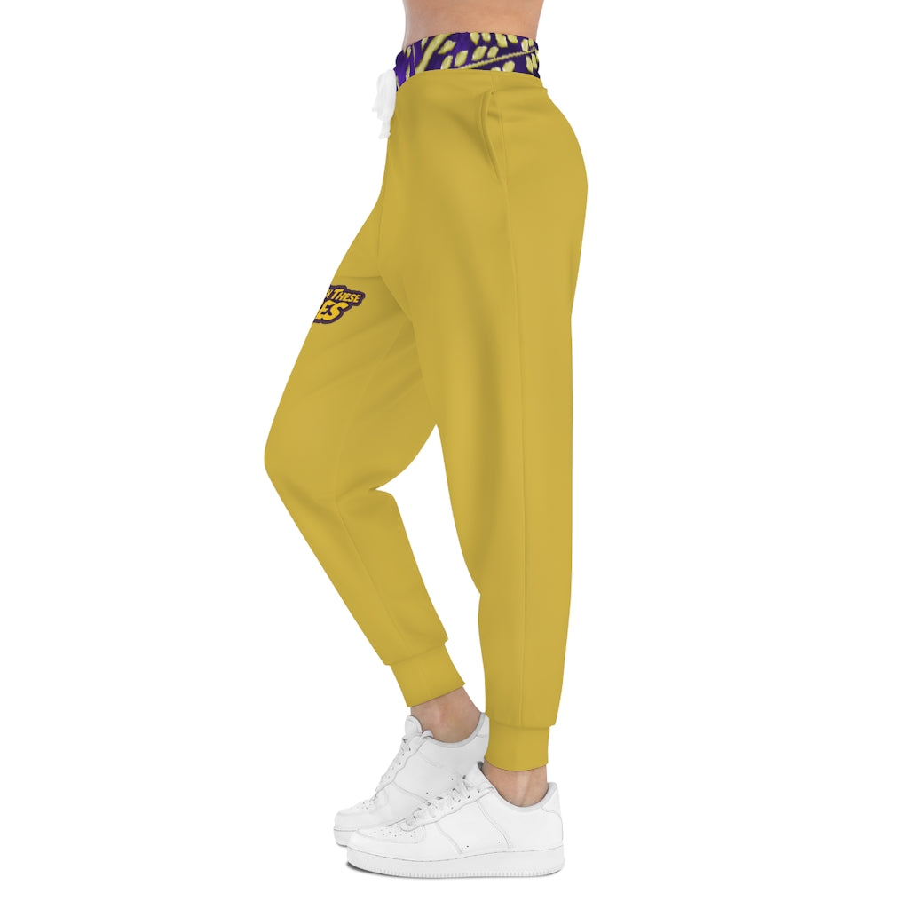 Catch These Vibes (Golder Letters) Gold Athletic Joggers