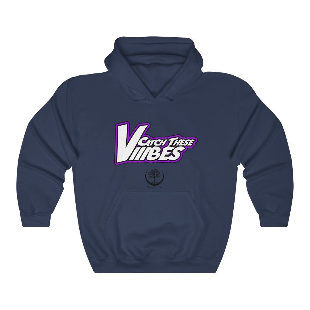 Catch These Vibes Black Logo Unisex Hooded Sweatshirt