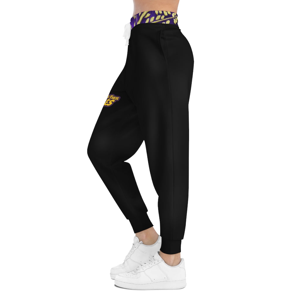 Catch These Vibes (Gold Letters) Black Athletic Joggers