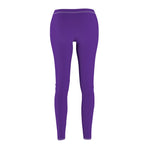 Logo Women's Cut & Sew Casual Leggings (Purple)