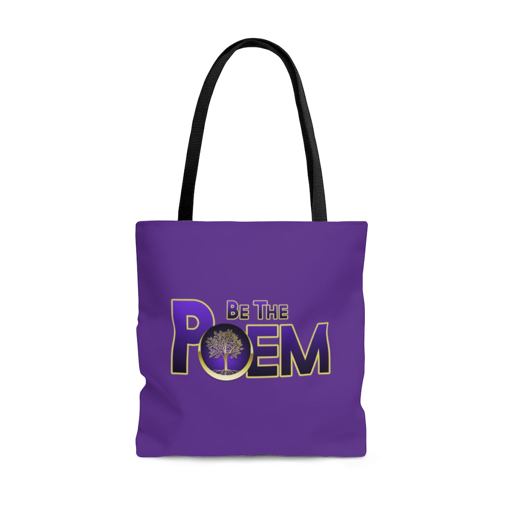Be The Poem Purple AOP Tote Bag