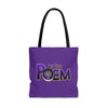 Be The Poem Purple AOP Tote Bag