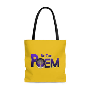 Be The Poem Yellow AOP Tote Bag